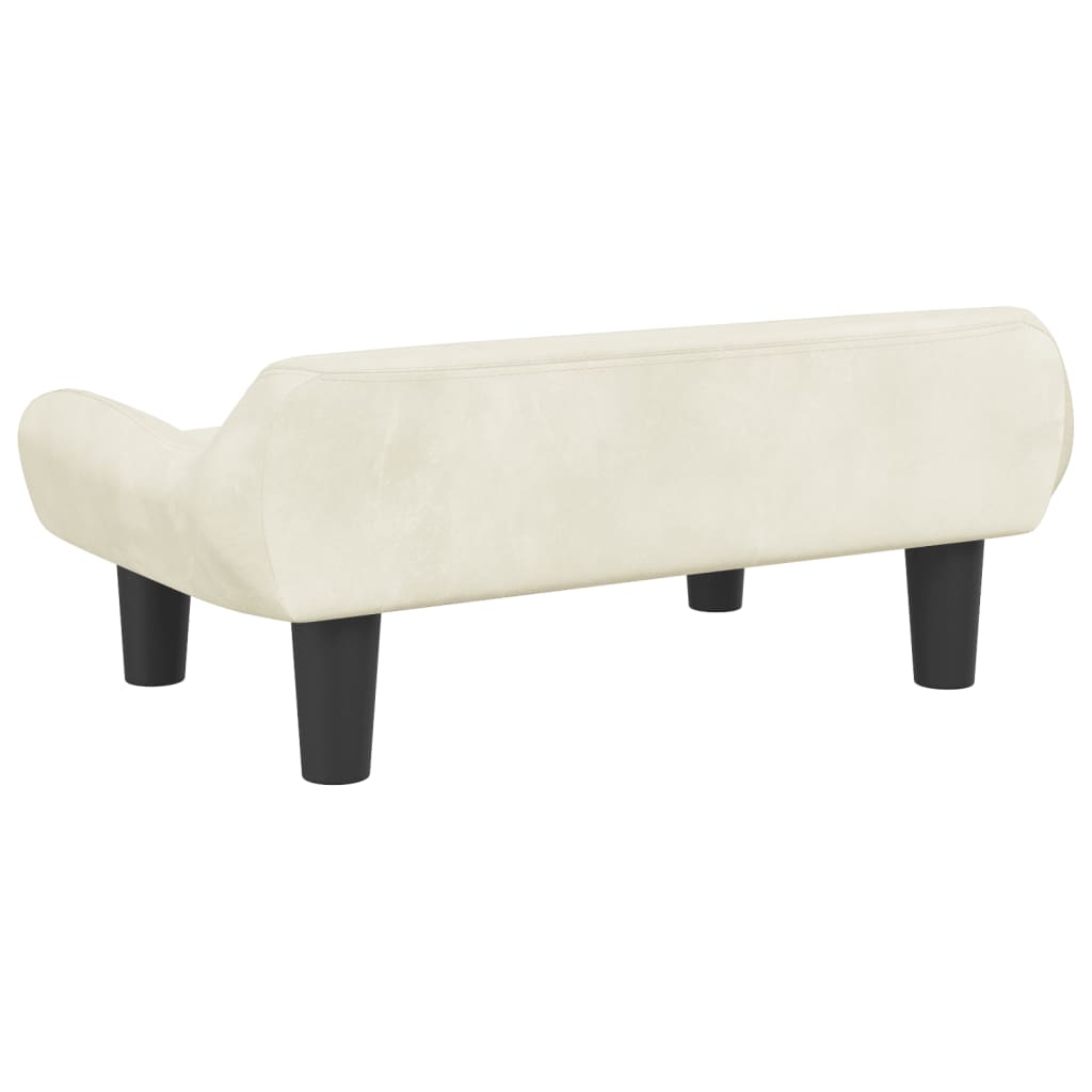 vidaXL Canapea pentru copii, crem, 70x40x24 cm, catifea vidaXL Canapea pentru copii, crem, 70x40x24 cm, catifea