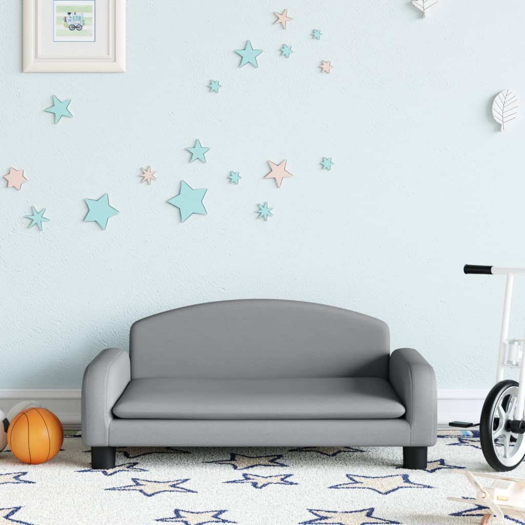 vidaXL Canapea pentru copii, gri, 70x45x30 cm, material textil vidaXL Canapea pentru copii, gri, 70x45x30 cm, material textil