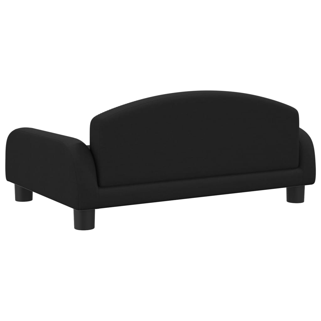 vidaXL Canapea pentru copii, negru, 70x45x30 cm, material textil vidaXL Canapea pentru copii, negru, 70x45x30 cm, material textil