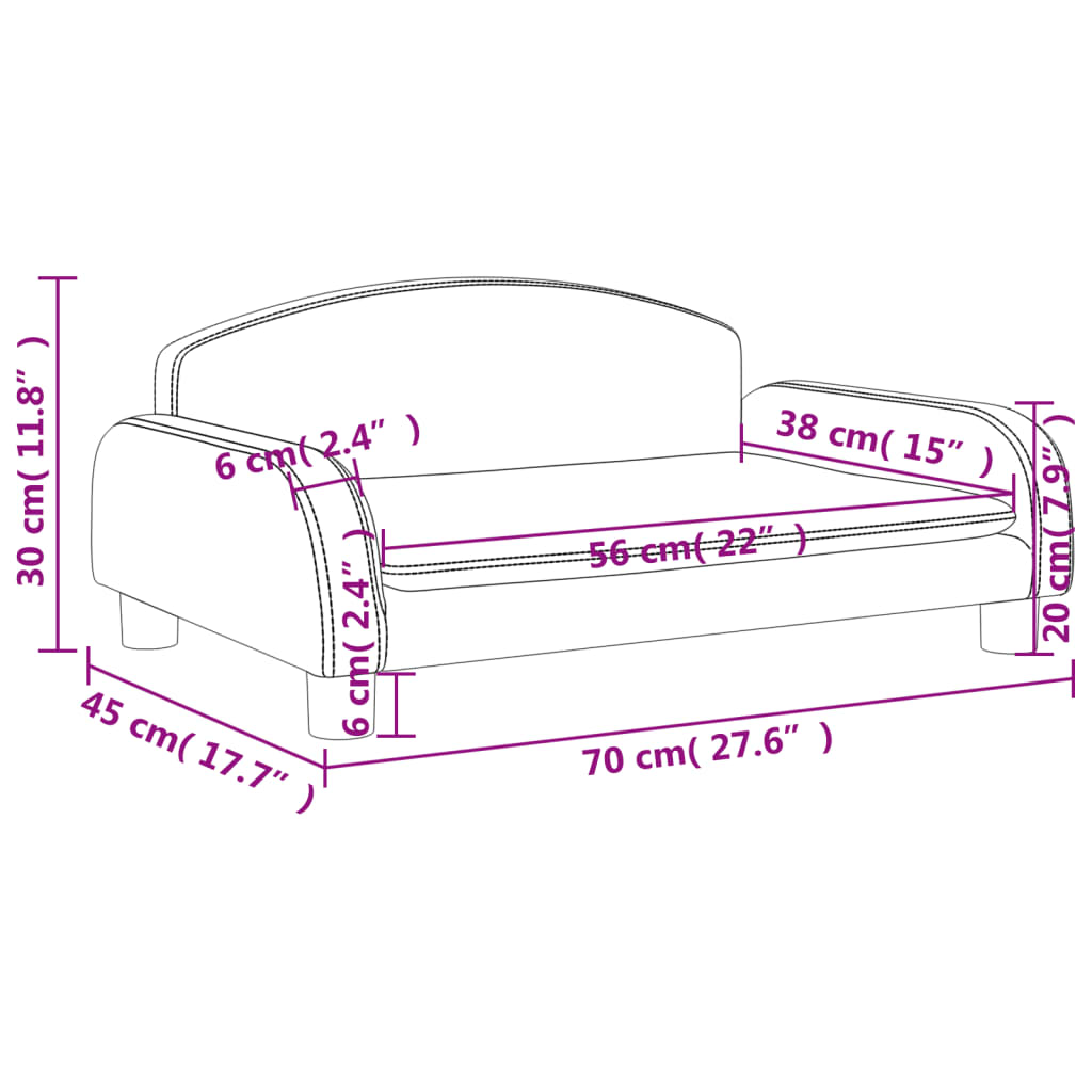 vidaXL Canapea pentru copii maro 70x45x30 cm piele artificială vidaXL Canapea pentru copii maro 70x45x30 cm piele artificială