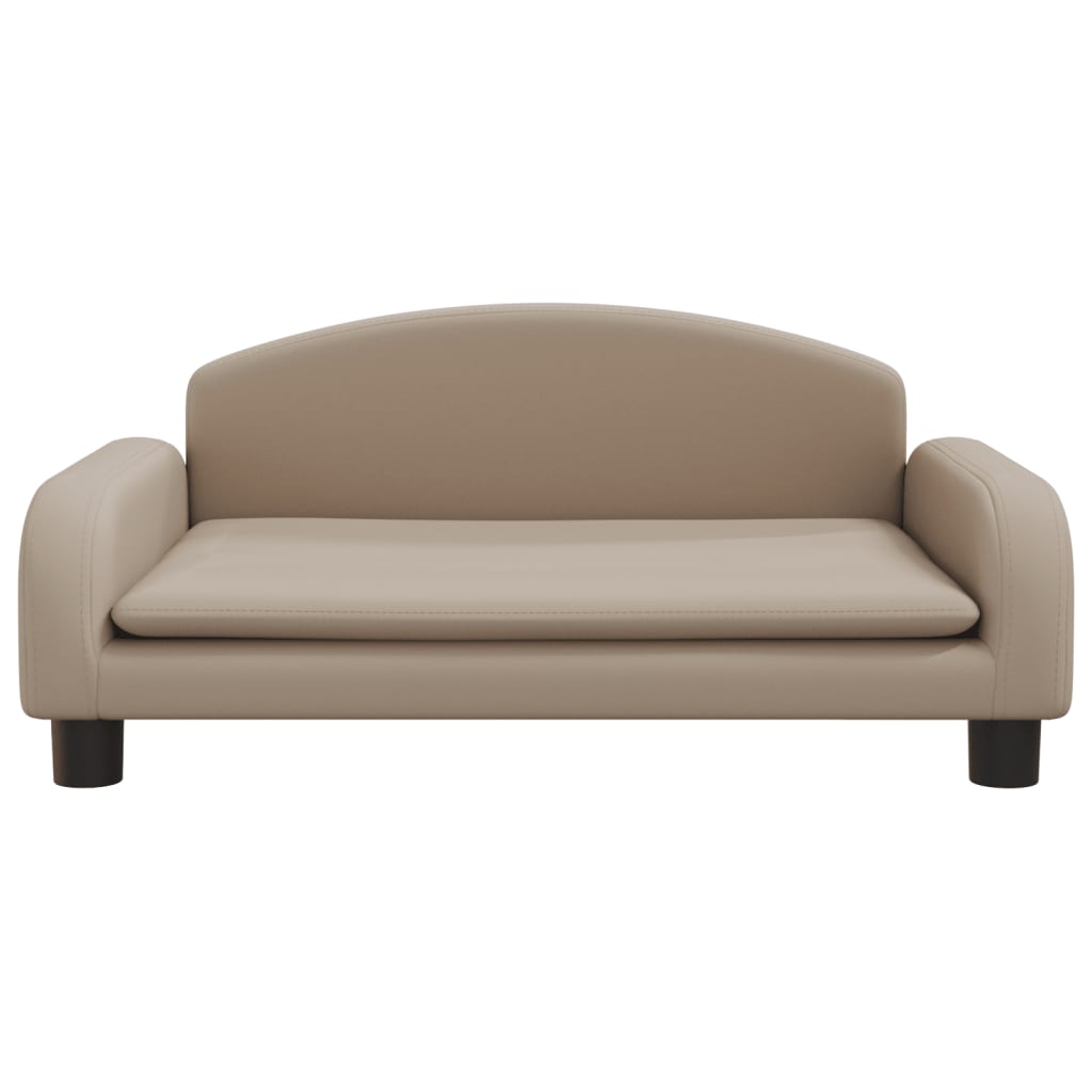 vidaXL Canapea pentru copii, cappuccino, 70x45x30 cm, piele ecologică vidaXL Canapea pentru copii, cappuccino, 70x45x30 cm, piele ecologică