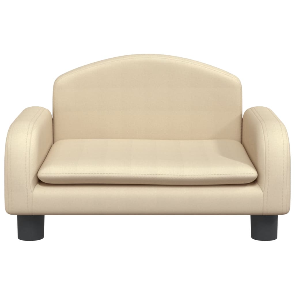 vidaXL Canapea pentru copii, crem, 50x40x30 cm, material textil vidaXL Canapea pentru copii, crem, 50x40x30 cm, material textil