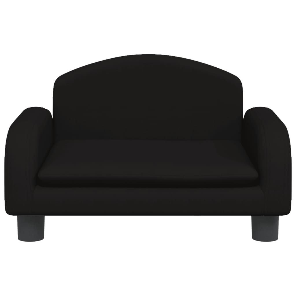 vidaXL Canapea pentru copii, negru, 50x40x30 cm, material textil vidaXL Canapea pentru copii, negru, 50x40x30 cm, material textil