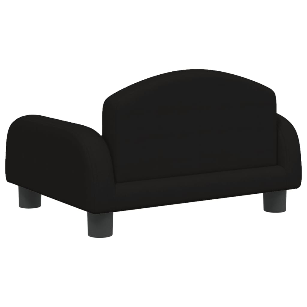 vidaXL Canapea pentru copii, negru, 50x40x30 cm, material textil vidaXL Canapea pentru copii, negru, 50x40x30 cm, material textil