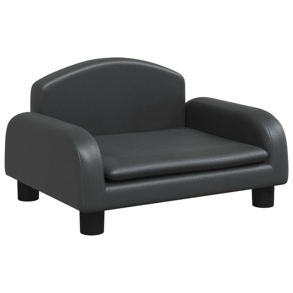 vidaXL Canapea pentru copii, negru, 50x40x30 cm, piele ecologică vidaXL Canapea pentru copii, negru, 50x40x30 cm, piele ecologică