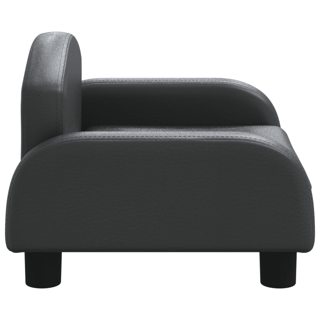 vidaXL Canapea pentru copii, negru, 50x40x30 cm, piele ecologică vidaXL Canapea pentru copii, negru, 50x40x30 cm, piele ecologică