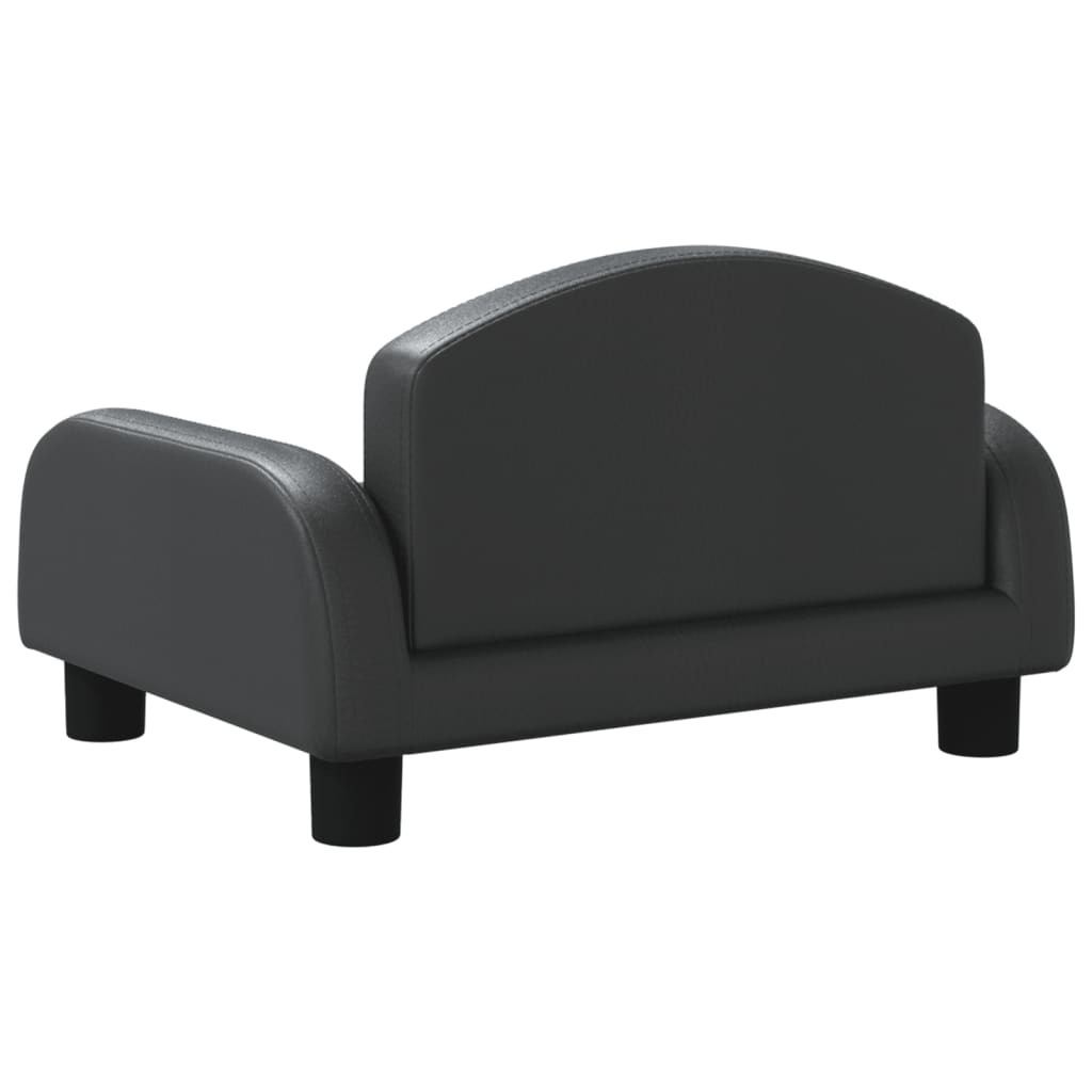 vidaXL Canapea pentru copii, negru, 50x40x30 cm, piele ecologică vidaXL Canapea pentru copii, negru, 50x40x30 cm, piele ecologică