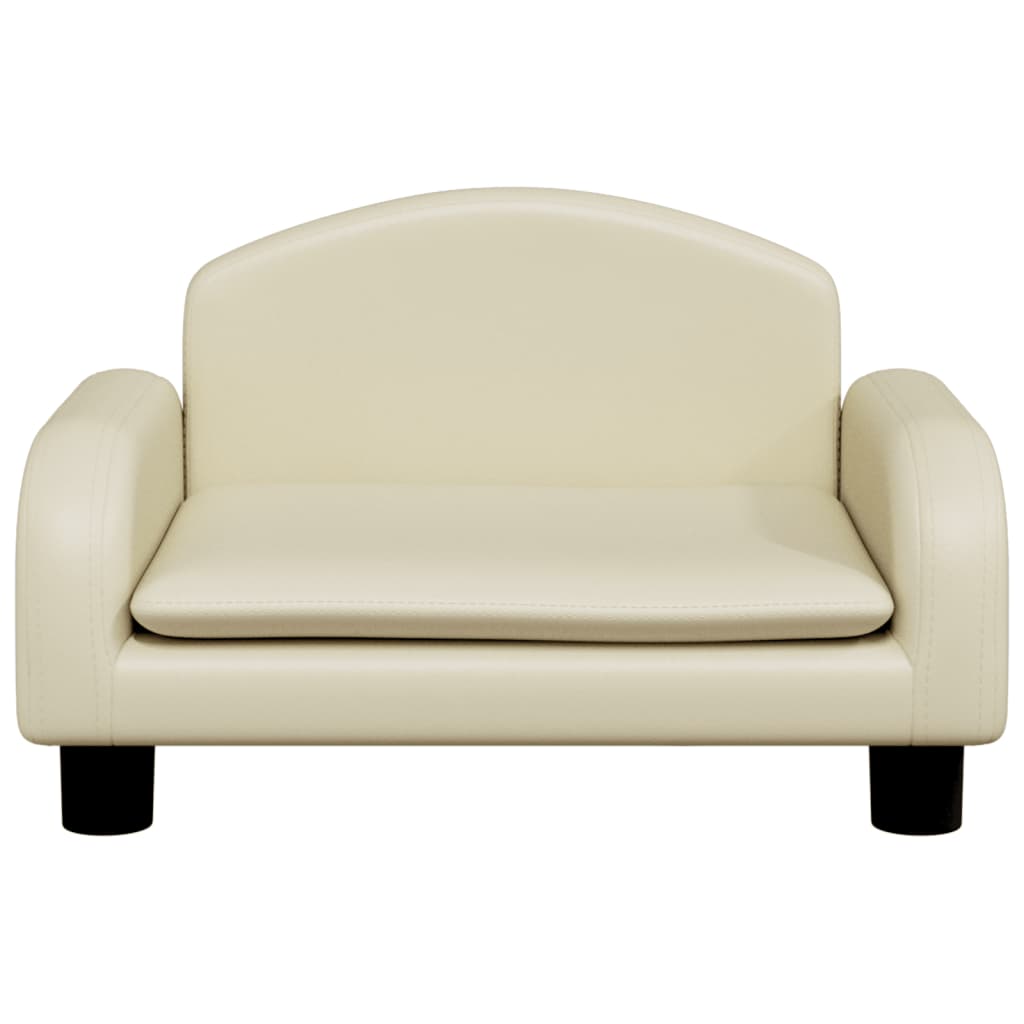 vidaXL Canapea pentru copii, crem, 50x40x30 cm, piele ecologică vidaXL Canapea pentru copii, crem, 50x40x30 cm, piele ecologică