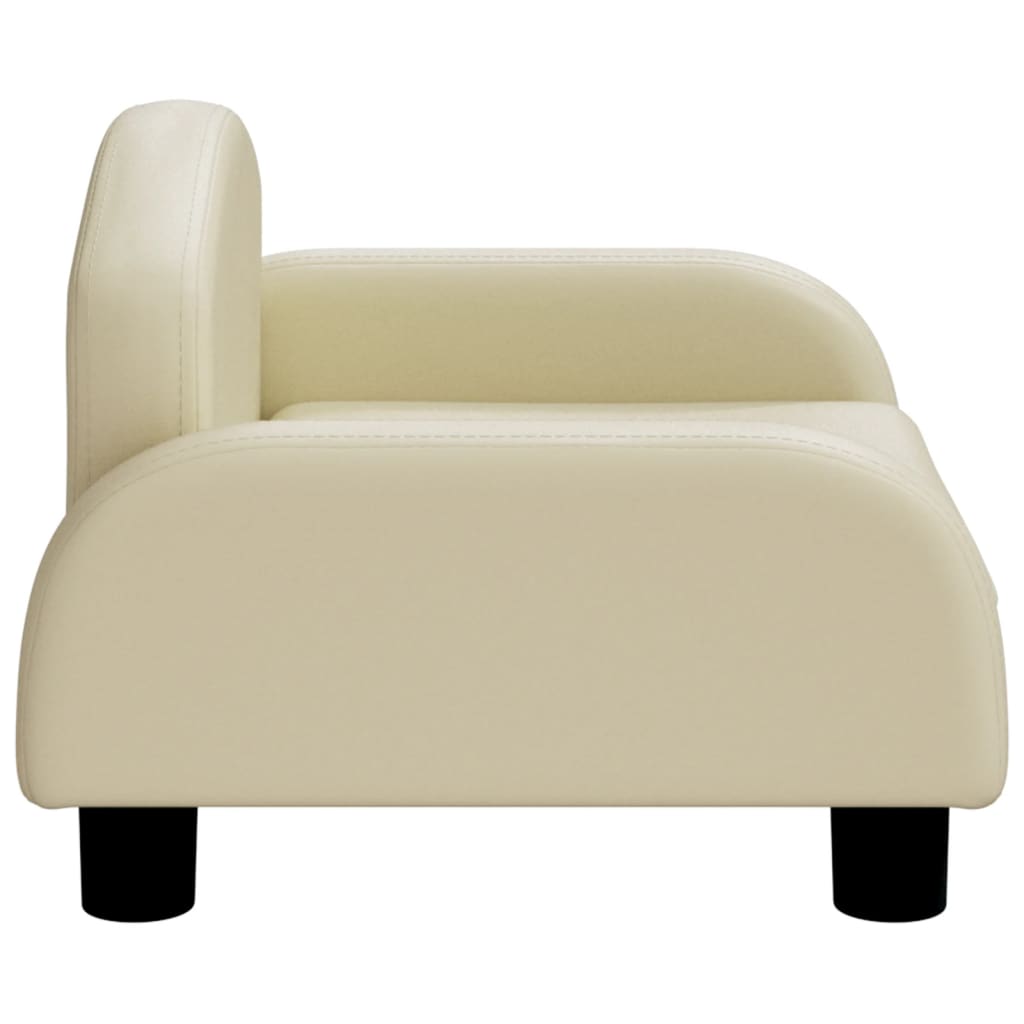 vidaXL Canapea pentru copii, crem, 50x40x30 cm, piele ecologică vidaXL Canapea pentru copii, crem, 50x40x30 cm, piele ecologică