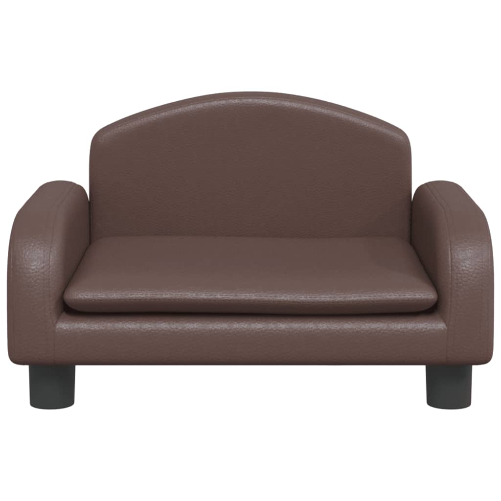 vidaXL Canapea pentru copii, maro, 50x40x30 cm, piele ecologică vidaXL Canapea pentru copii, maro, 50x40x30 cm, piele ecologică