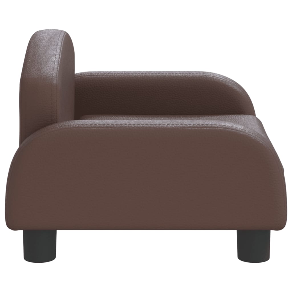 vidaXL Canapea pentru copii, maro, 50x40x30 cm, piele ecologică vidaXL Canapea pentru copii, maro, 50x40x30 cm, piele ecologică