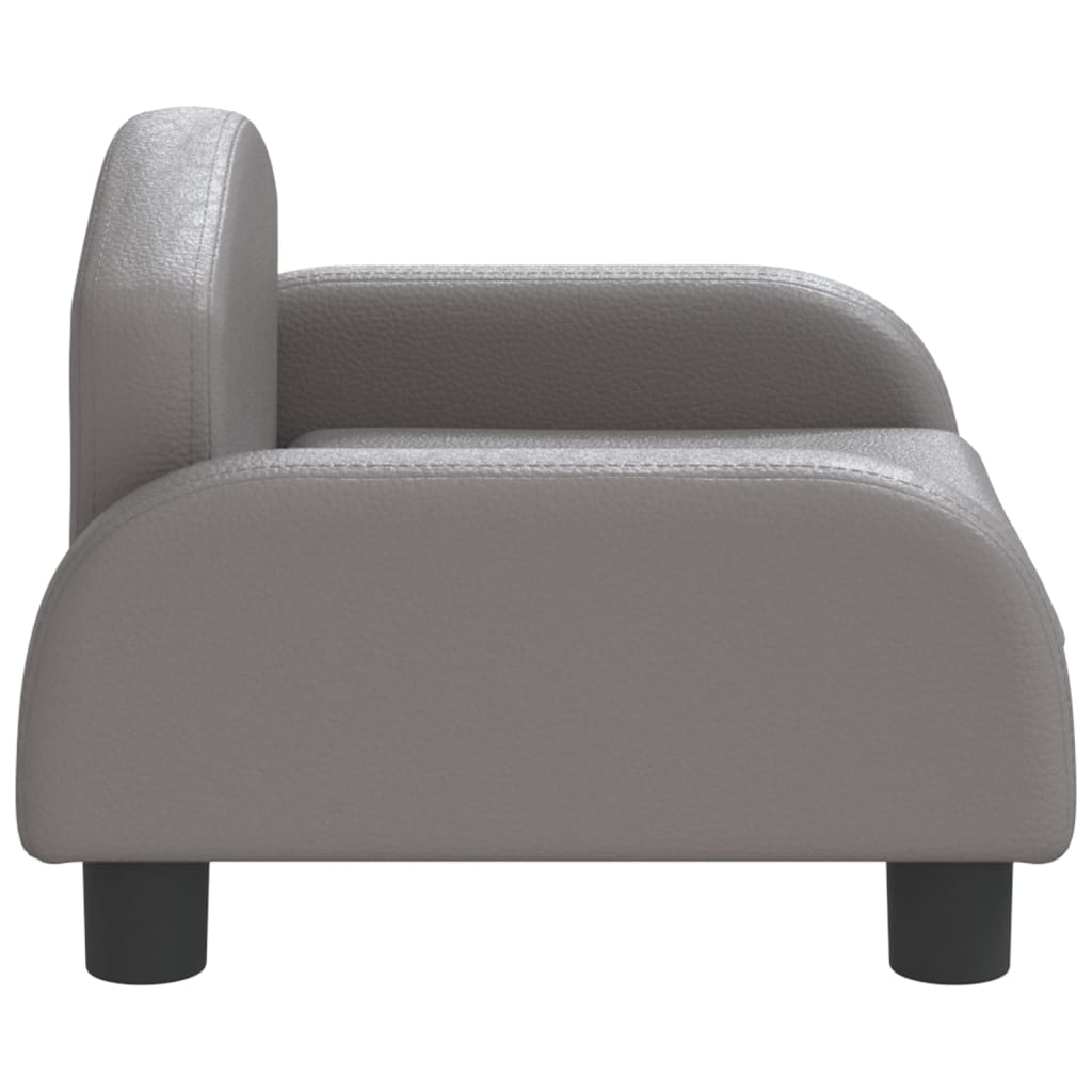 vidaXL Canapea pentru copii, gri, 50x40x30 cm, piele ecologică vidaXL Canapea pentru copii, gri, 50x40x30 cm, piele ecologică