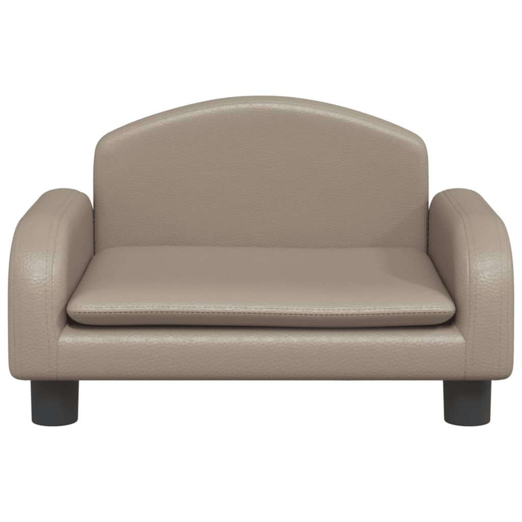 vidaXL Canapea pentru copii, cappuccino, 50x40x30 cm, piele ecologică vidaXL Canapea pentru copii, cappuccino, 50x40x30 cm, piele ecologică