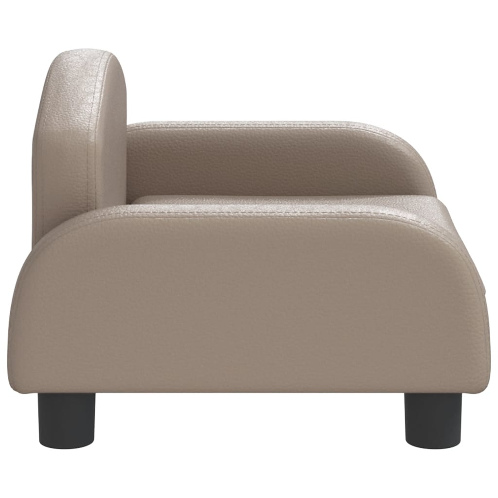 vidaXL Canapea pentru copii, cappuccino, 50x40x30 cm, piele ecologică vidaXL Canapea pentru copii, cappuccino, 50x40x30 cm, piele ecologică