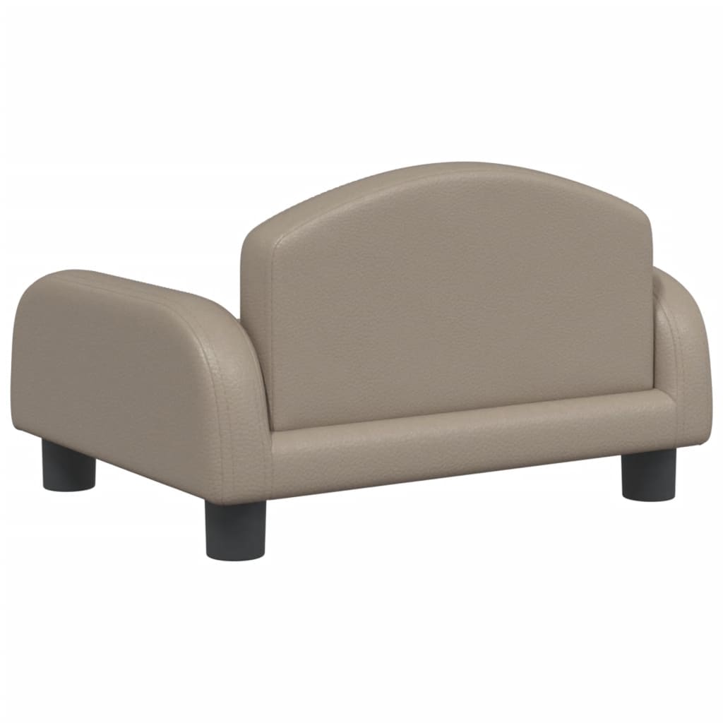 vidaXL Canapea pentru copii, cappuccino, 50x40x30 cm, piele ecologică vidaXL Canapea pentru copii, cappuccino, 50x40x30 cm, piele ecologică