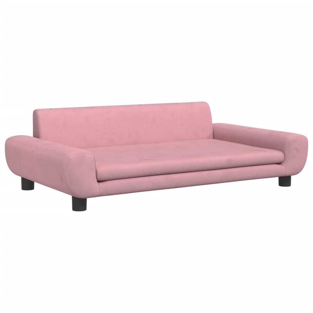 vidaXL Canapea pentru copii, roz, 100x54x33 cm, catifea