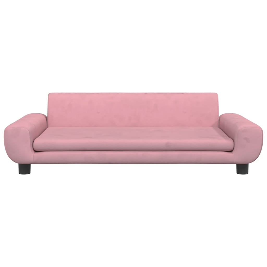 vidaXL Canapea pentru copii, roz, 100x54x33 cm, catifea
