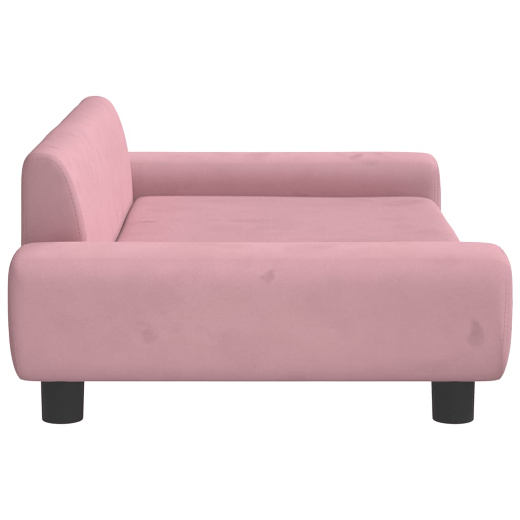 vidaXL Canapea pentru copii, roz, 100x54x33 cm, catifea