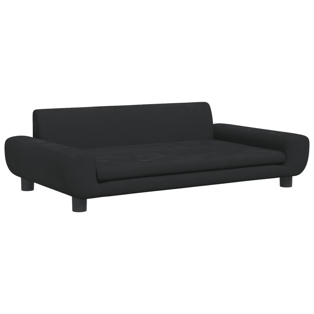 vidaXL Canapea pentru copii, negru, 100x54x33 cm, catifea vidaXL Canapea pentru copii, negru, 100x54x33 cm, catifea