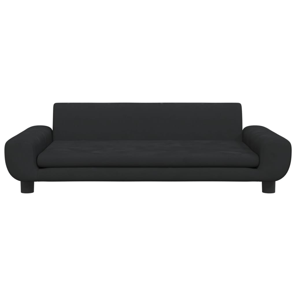 vidaXL Canapea pentru copii, negru, 100x54x33 cm, catifea vidaXL Canapea pentru copii, negru, 100x54x33 cm, catifea
