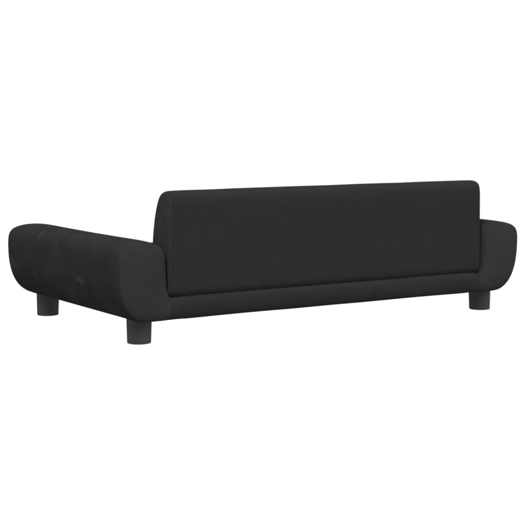 vidaXL Canapea pentru copii, negru, 100x54x33 cm, catifea vidaXL Canapea pentru copii, negru, 100x54x33 cm, catifea