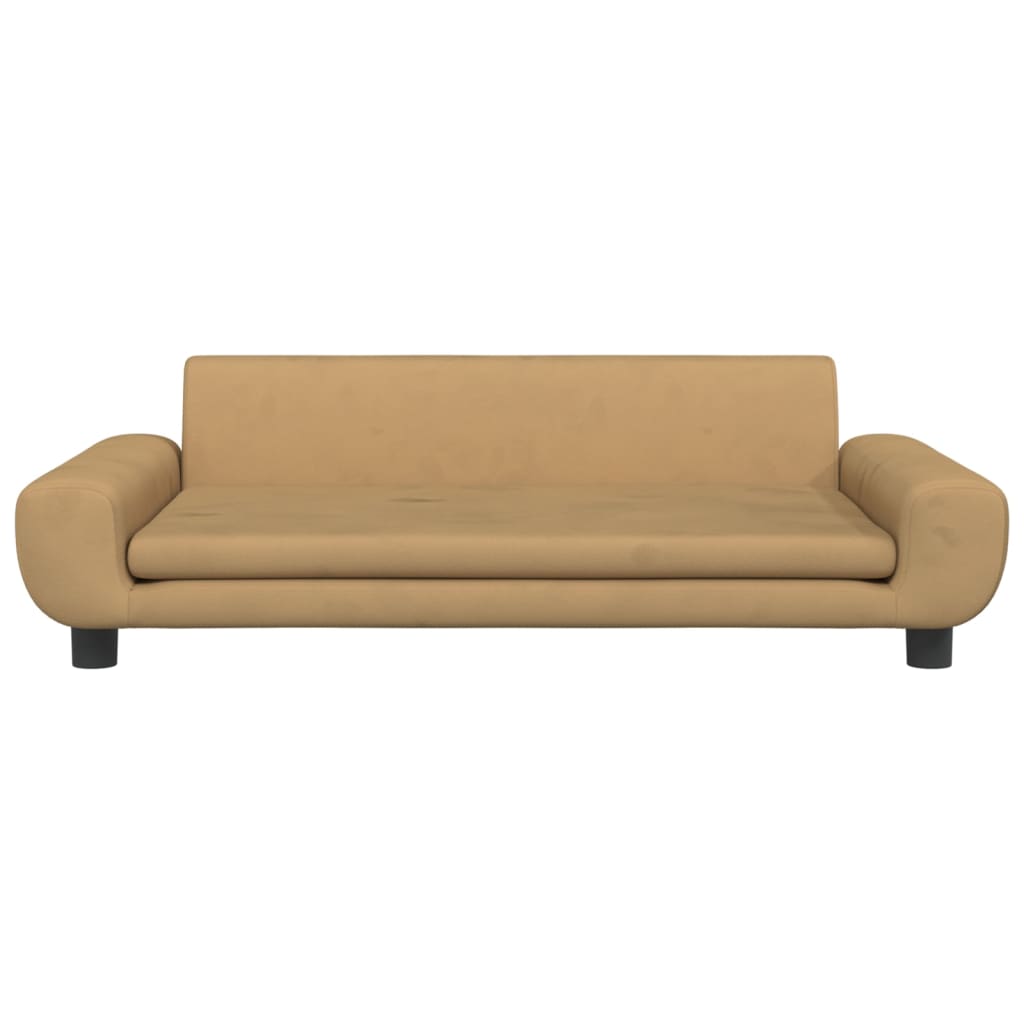 vidaXL Canapea pentru copii, maro, 100x54x33 cm, catifea
