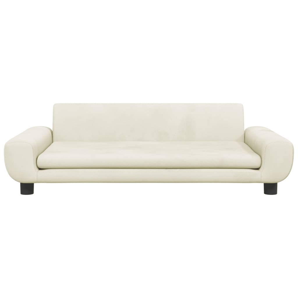 vidaXL Canapea pentru copii, crem, 100x54x33 cm, catifea vidaXL Canapea pentru copii, crem, 100x54x33 cm, catifea