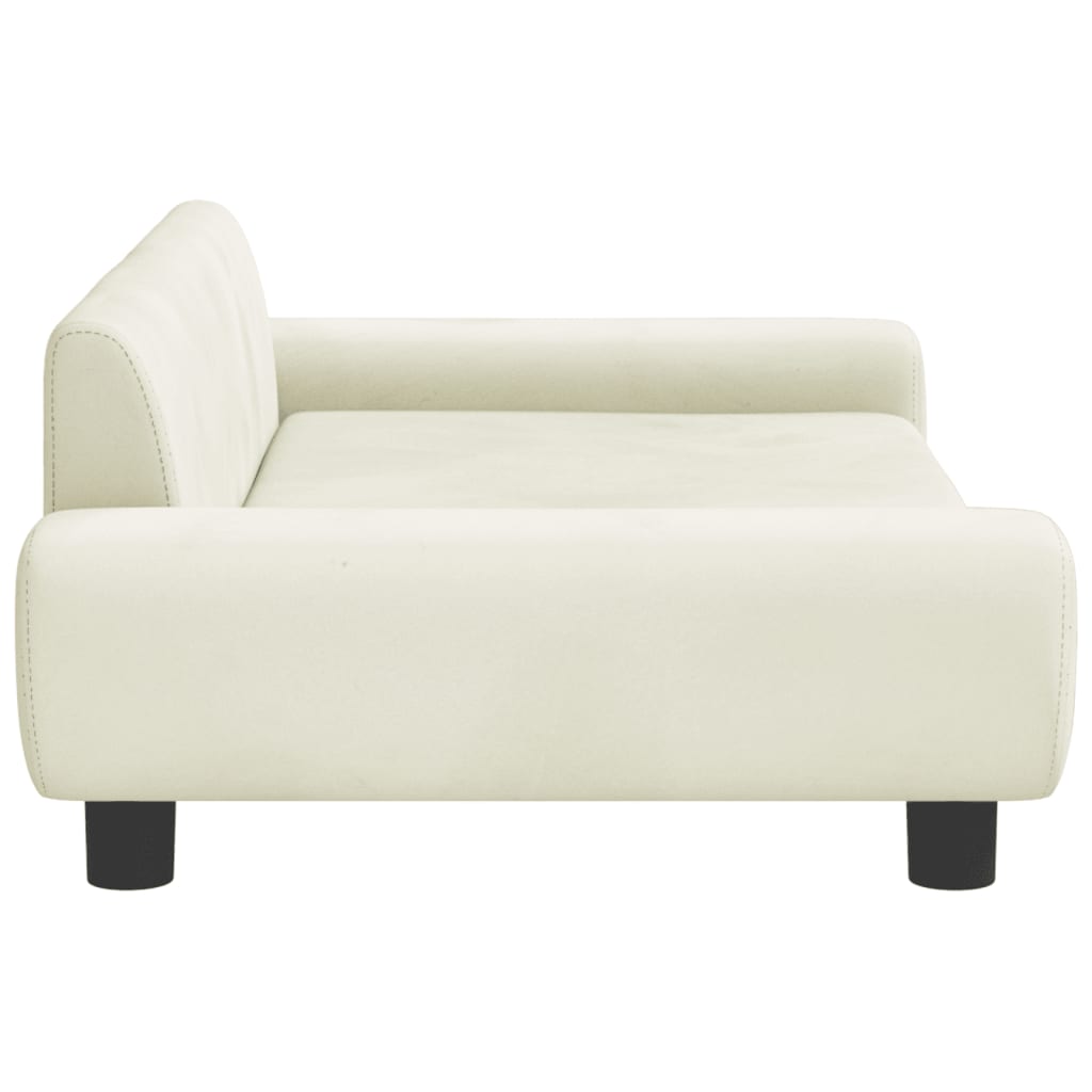 vidaXL Canapea pentru copii, crem, 100x54x33 cm, catifea vidaXL Canapea pentru copii, crem, 100x54x33 cm, catifea