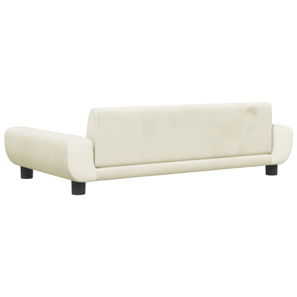 vidaXL Canapea pentru copii, crem, 100x54x33 cm, catifea vidaXL Canapea pentru copii, crem, 100x54x33 cm, catifea