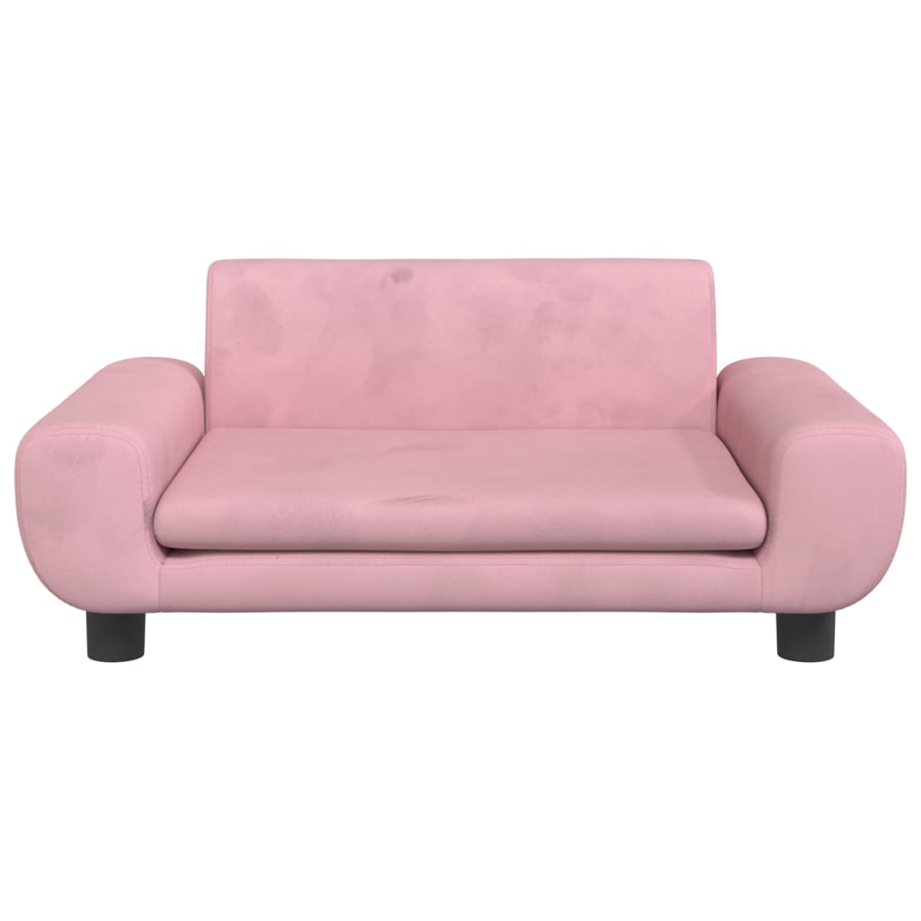 vidaXL Canapea pentru copii, roz, 70x45x33 cm, catifea