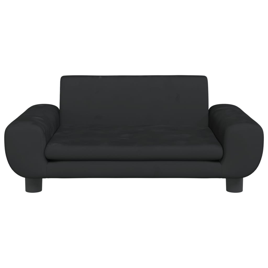 vidaXL Canapea pentru copii, negru, 70x45x33 cm, catifea vidaXL Canapea pentru copii, negru, 70x45x33 cm, catifea