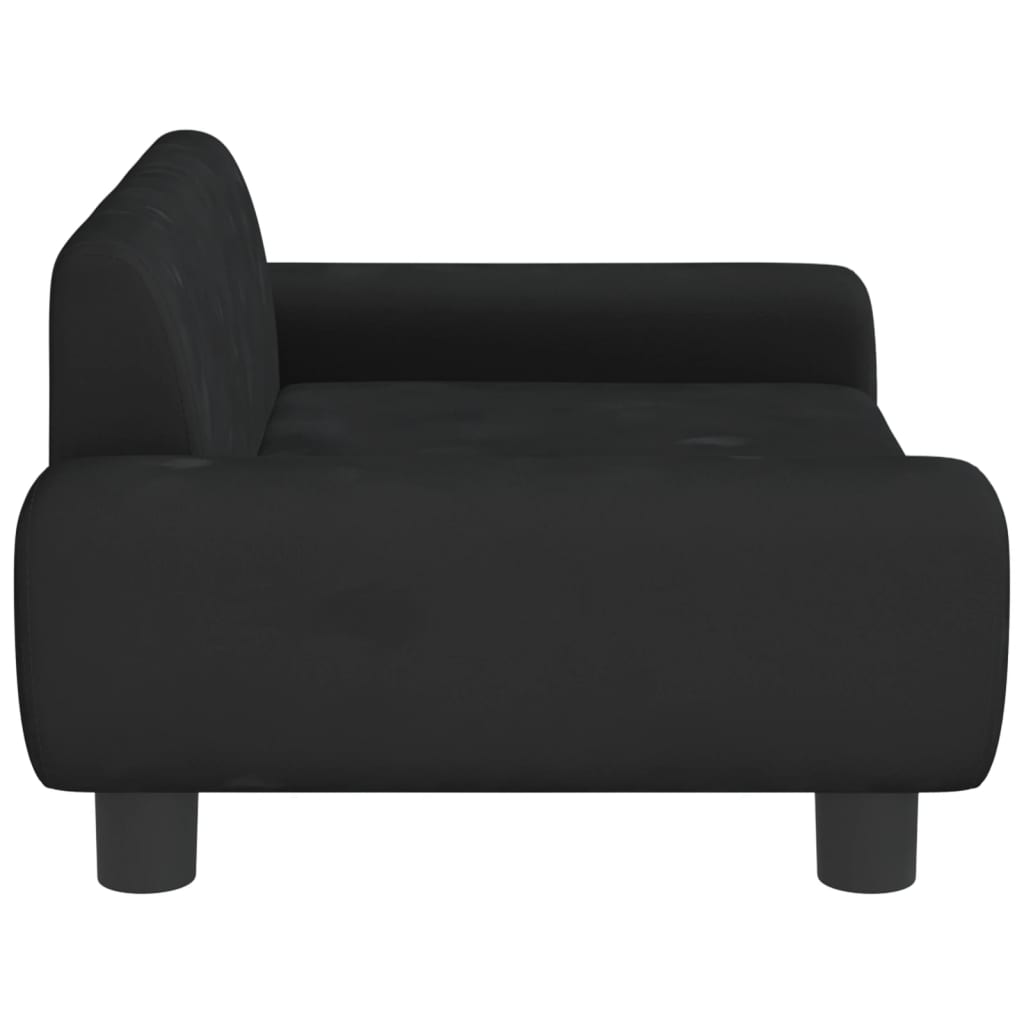 vidaXL Canapea pentru copii, negru, 70x45x33 cm, catifea vidaXL Canapea pentru copii, negru, 70x45x33 cm, catifea