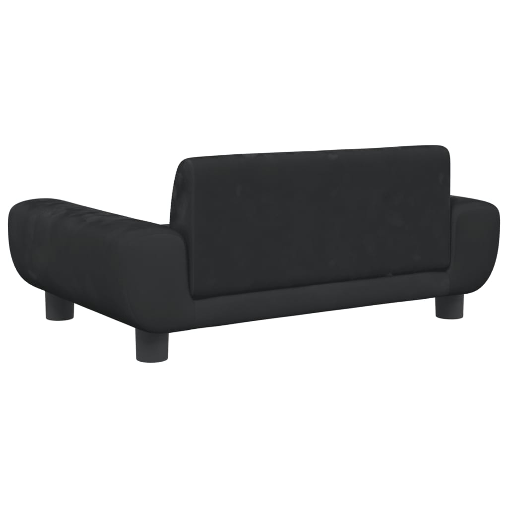 vidaXL Canapea pentru copii, negru, 70x45x33 cm, catifea vidaXL Canapea pentru copii, negru, 70x45x33 cm, catifea