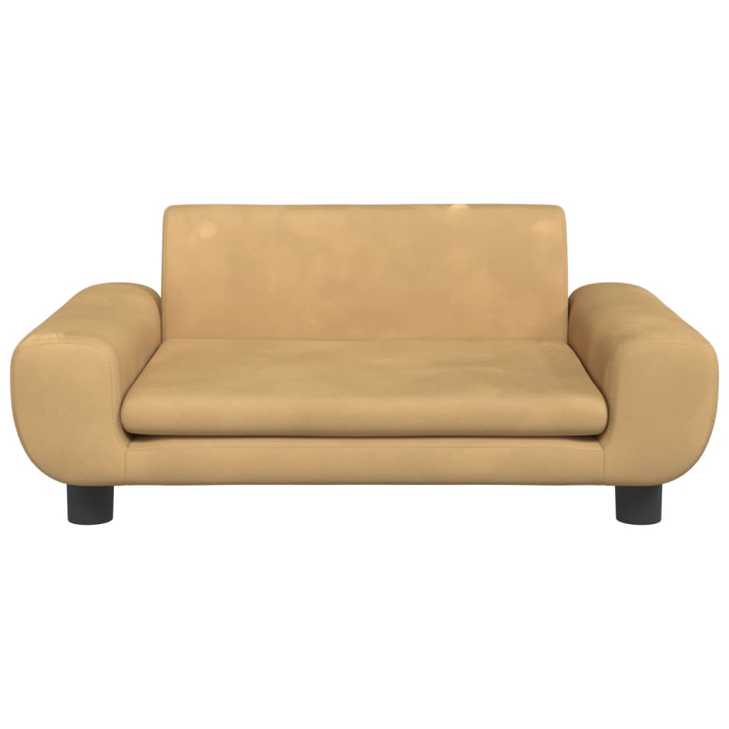 vidaXL Canapea pentru copii, maro, 70x45x33 cm, catifea vidaXL Canapea pentru copii, maro, 70x45x33 cm, catifea