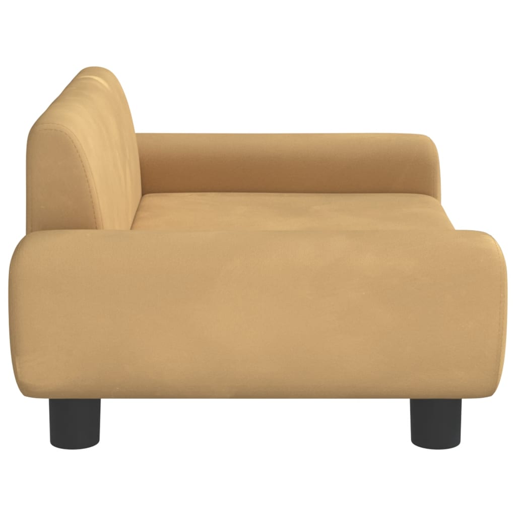 vidaXL Canapea pentru copii, maro, 70x45x33 cm, catifea vidaXL Canapea pentru copii, maro, 70x45x33 cm, catifea