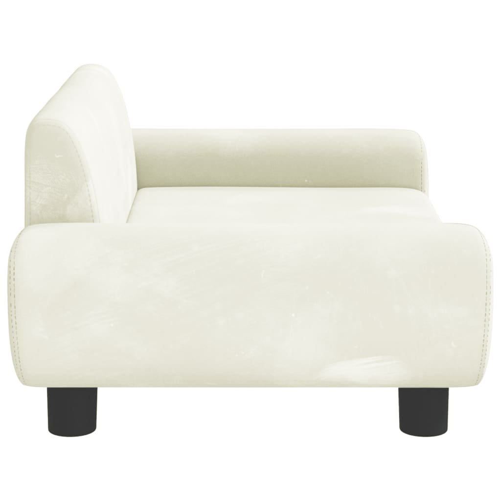 vidaXL Canapea pentru copii, crem, 70x45x33 cm, catifea