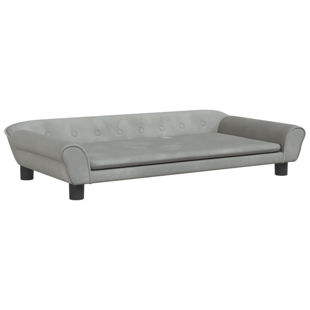 vidaXL Canapea pentru copii, gri deschis, 100x50x26 cm, catifea vidaXL Canapea pentru copii, gri deschis, 100x50x26 cm, catifea