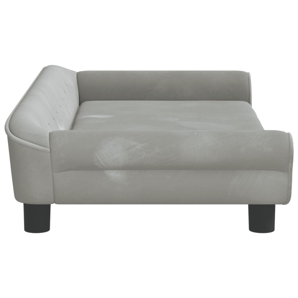 vidaXL Canapea pentru copii, gri deschis, 100x50x26 cm, catifea vidaXL Canapea pentru copii, gri deschis, 100x50x26 cm, catifea