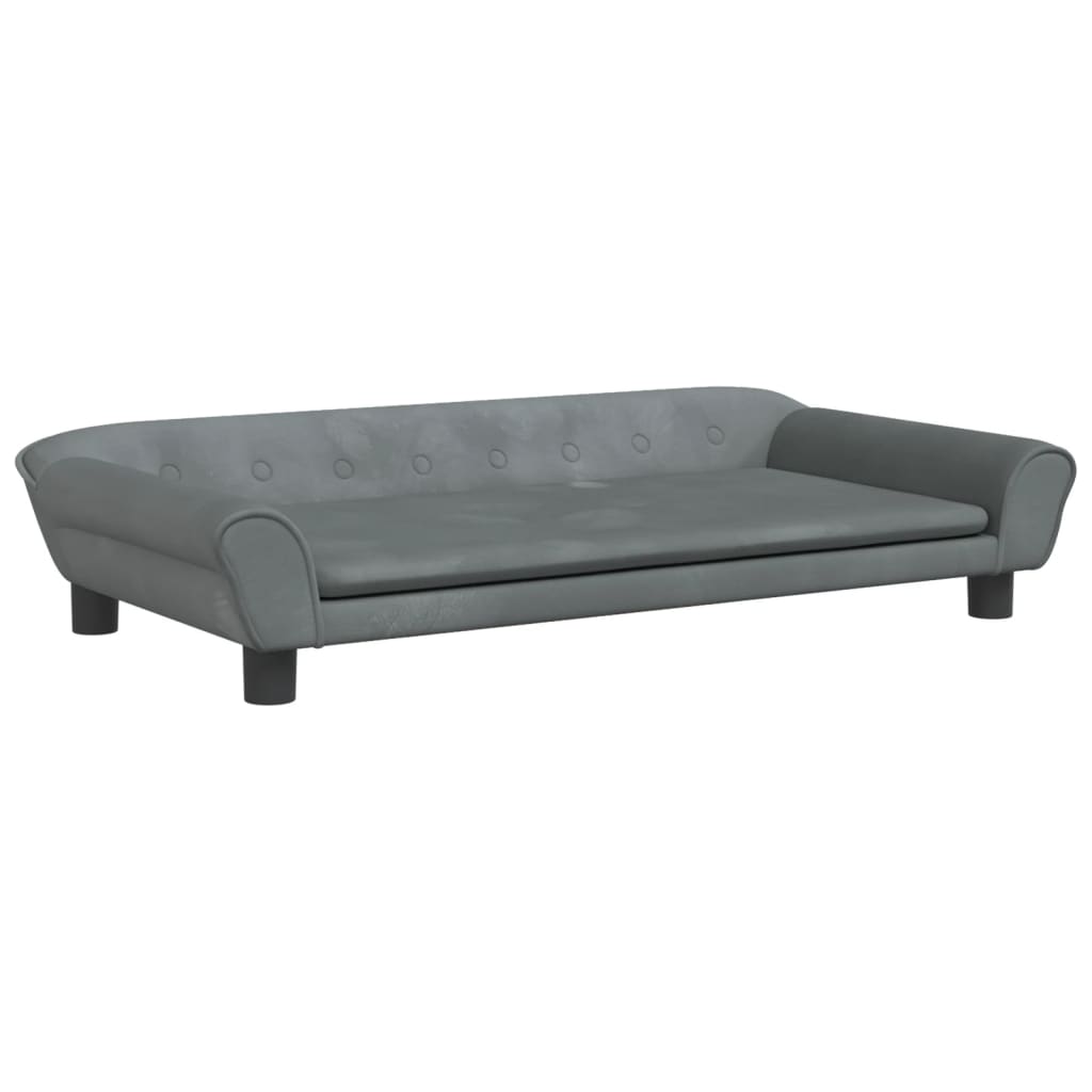 vidaXL Canapea pentru copii, gri închis, 100x50x26 cm, catifea vidaXL Canapea pentru copii, gri închis, 100x50x26 cm, catifea