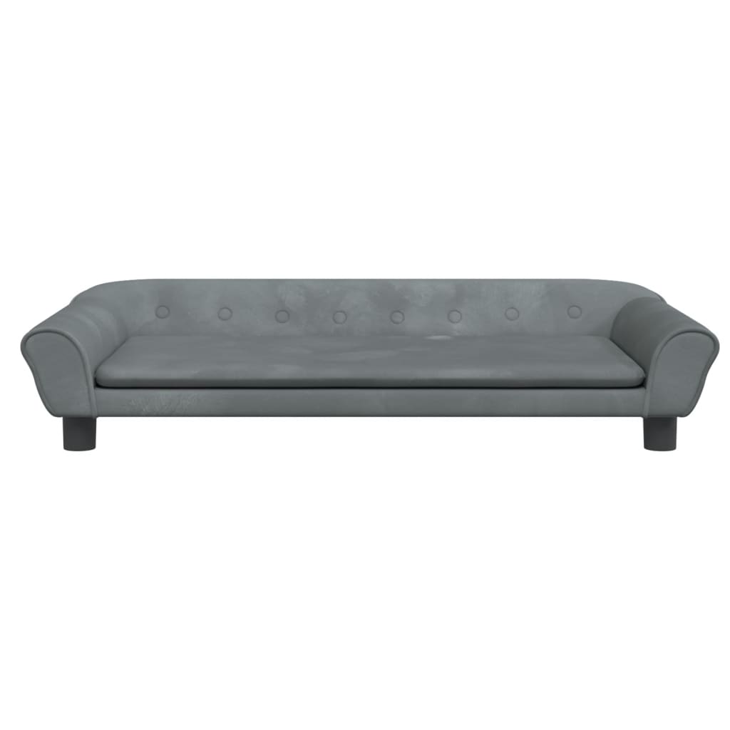vidaXL Canapea pentru copii, gri închis, 100x50x26 cm, catifea vidaXL Canapea pentru copii, gri închis, 100x50x26 cm, catifea
