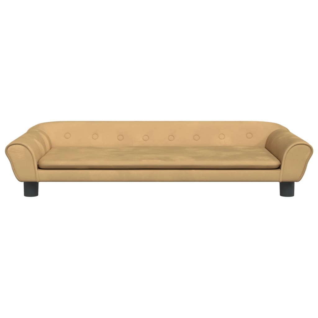 vidaXL Canapea pentru copii, maro, 100x50x26 cm, catifea vidaXL Canapea pentru copii, maro, 100x50x26 cm, catifea