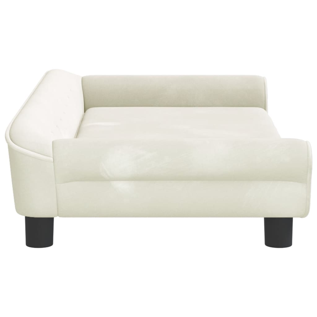vidaXL Canapea pentru copii, crem, 100x50x26 cm, catifea vidaXL Canapea pentru copii, crem, 100x50x26 cm, catifea