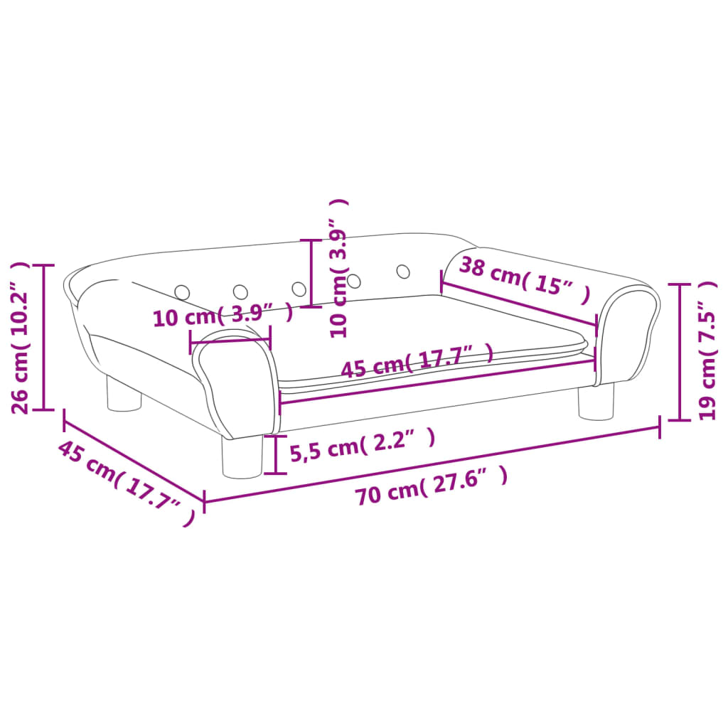 vidaXL Canapea pentru copii, albastru, 70x45x26 cm, catifea vidaXL Canapea pentru copii, albastru, 70x45x26 cm, catifea