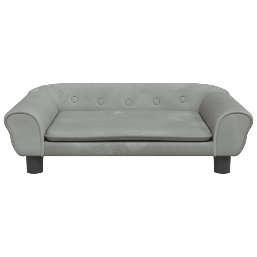 vidaXL Canapea pentru copii, gri deschis, 70x45x26 cm, catifea vidaXL Canapea pentru copii, gri deschis, 70x45x26 cm, catifea