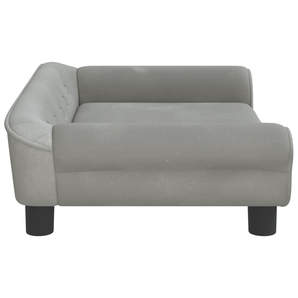 vidaXL Canapea pentru copii, gri deschis, 70x45x26 cm, catifea vidaXL Canapea pentru copii, gri deschis, 70x45x26 cm, catifea