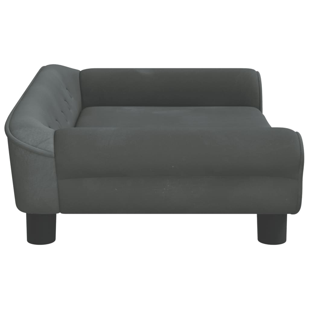 vidaXL Canapea pentru copii, gri închis, 70x45x26 cm, catifea vidaXL Canapea pentru copii, gri închis, 70x45x26 cm, catifea