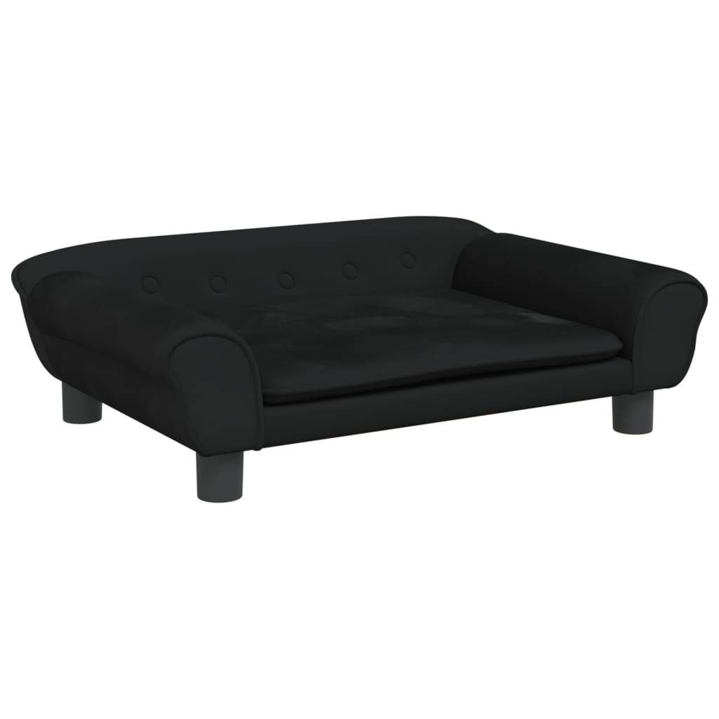 vidaXL Canapea pentru copii, negru, 70x45x26 cm, catifea