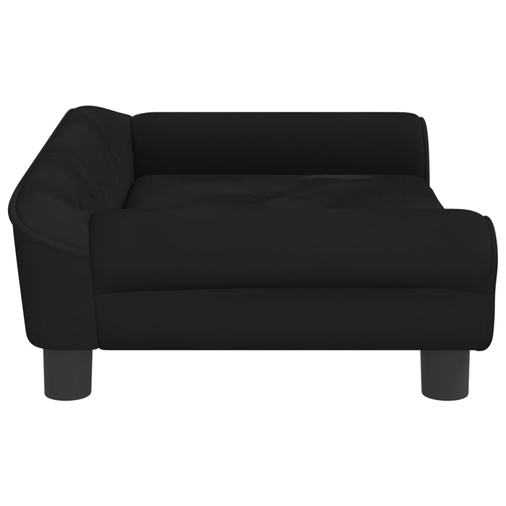 vidaXL Canapea pentru copii, negru, 70x45x26 cm, catifea