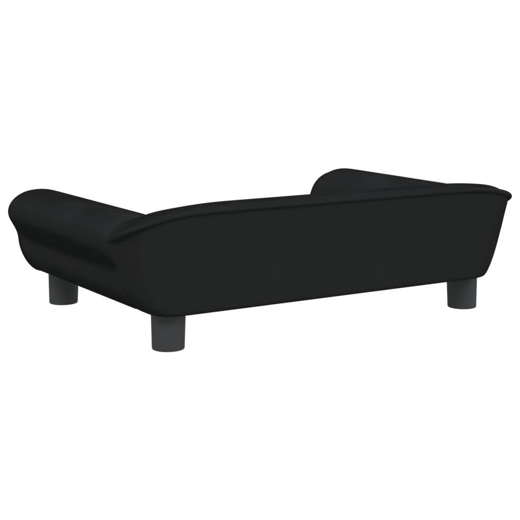vidaXL Canapea pentru copii, negru, 70x45x26 cm, catifea