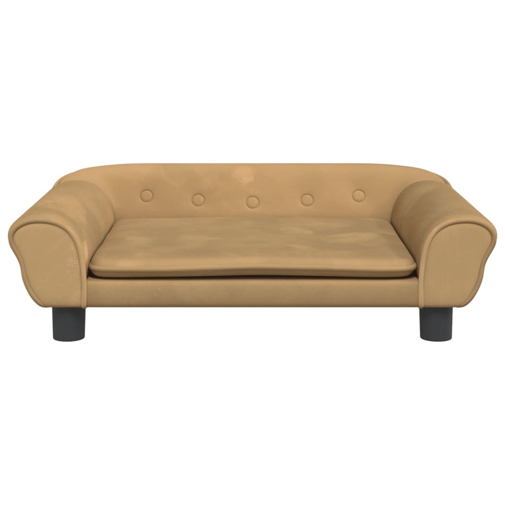 vidaXL Canapea pentru copii, maro, 70x45x26 cm, catifea vidaXL Canapea pentru copii, maro, 70x45x26 cm, catifea